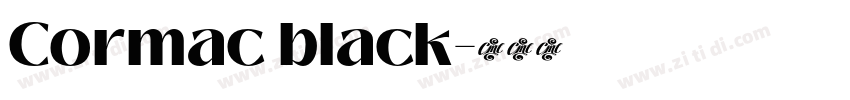 Cormac black字体转换